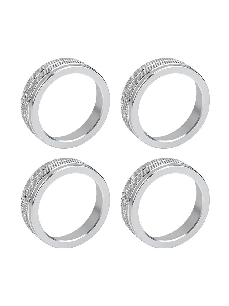 Silver Alloy Air Conditioning & Audio Knobs For VOLVO XC60 S60 S80 V40
