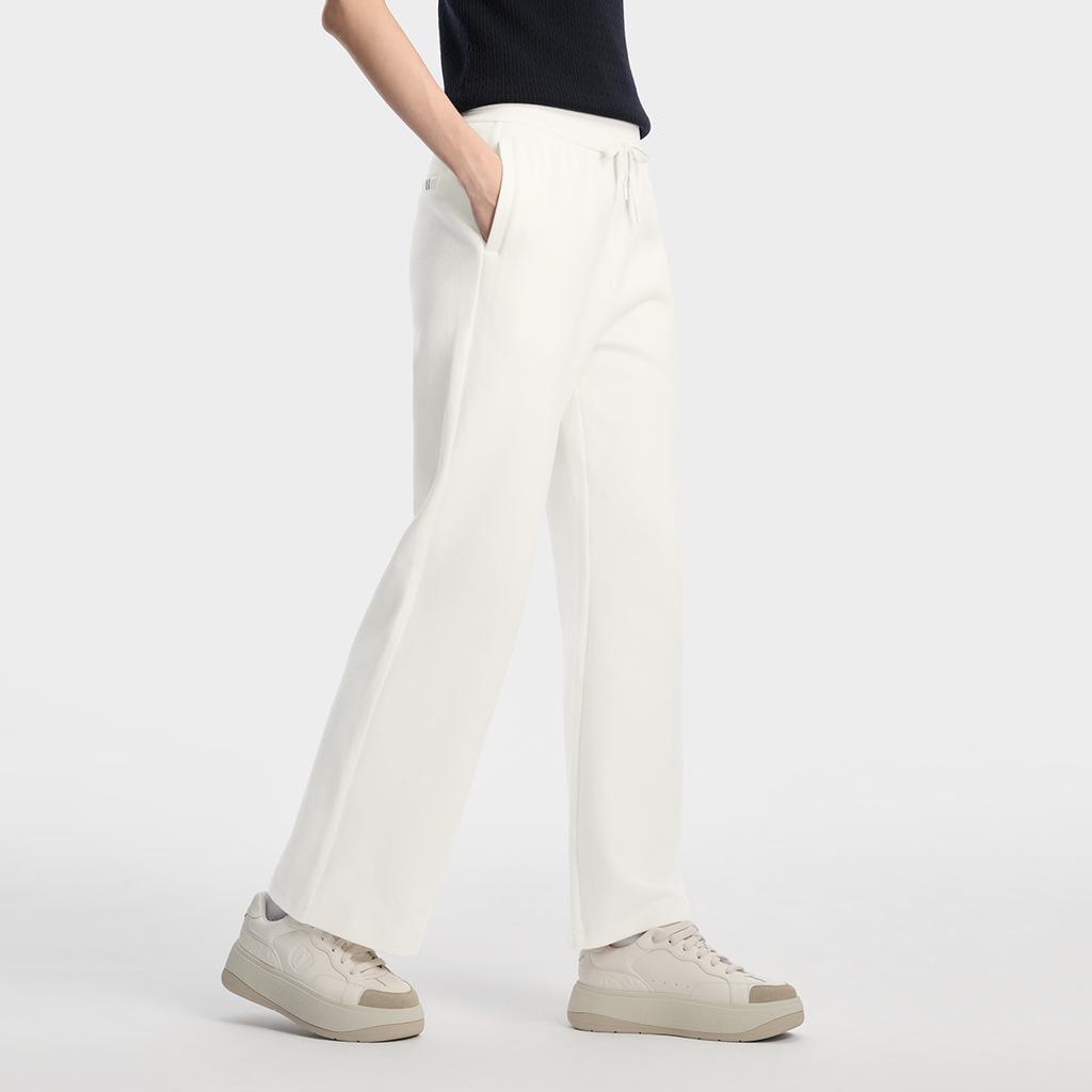 Fila Heritage Yodar Pants Simple Classic Fashionable Elegant Versatile Comfortable Casual Pants Women Bottoms Cloud-Mushroom-White F11W618604FWT