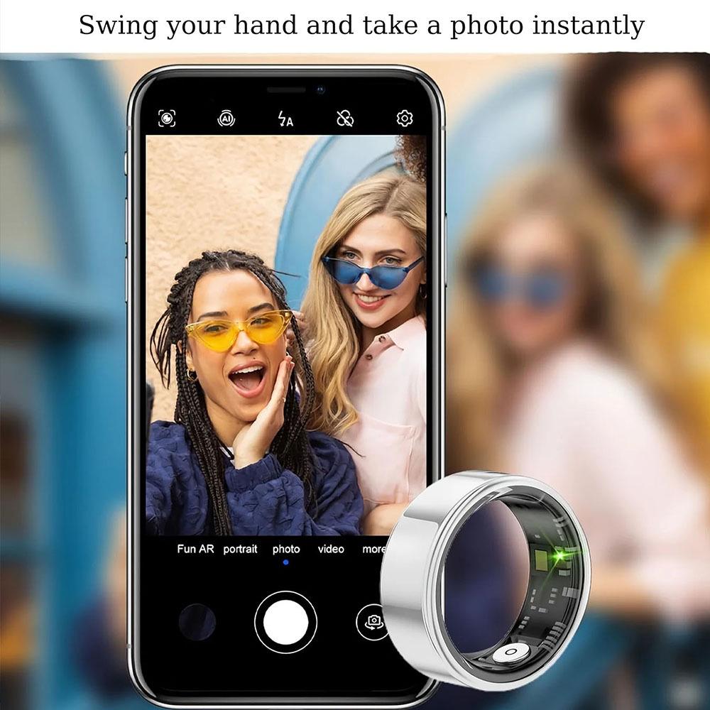 Unisex Waterproof Smart Fitness Ring: Heart Rate & Blood Oxygen Tracker, Multi-Mode Sport Accessory