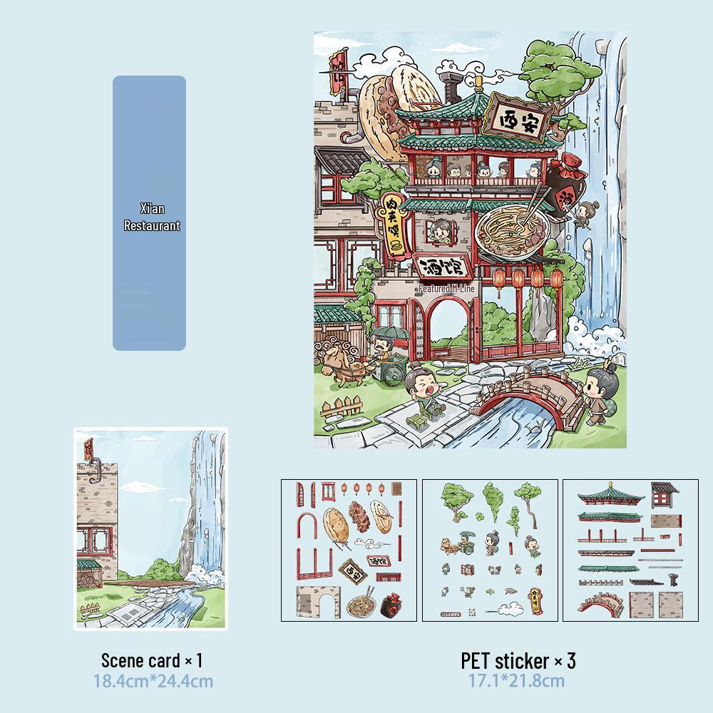 Micro Ink 3D Cartoon Decompression Stickers for DIY Miniature Scene Journals