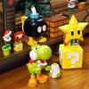 Super Mario Bros Building Blocks Question Mark Yoshi Luigi Star Assembly MOC 3D Model Mario Mini Brick Toy For Christmas Gift