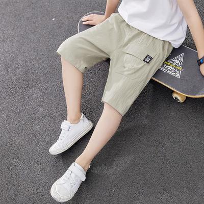 Boys' Summer Thin Sports Work Shorts Simple and Comfortable Mid-rise Casual Trousers