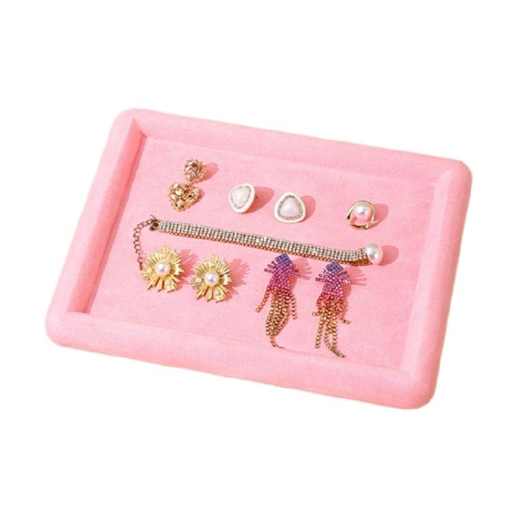 Modern Jewelry Showcase Tray Velvety Jewelry Display Tray Exquisite Charm Holder