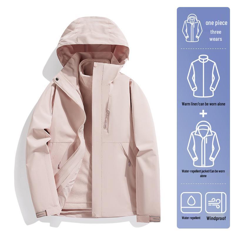 2024 Outdoor Mountain 3-in-1 Windproof & Light Rainproof Mountaineering Suit for Men & Women