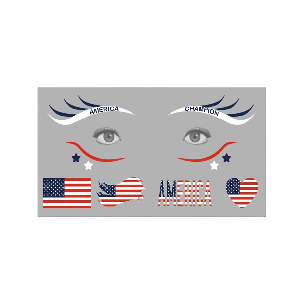 Multi Flag Color Stickers Sports Fans Party Party Temporary Stickers For Face