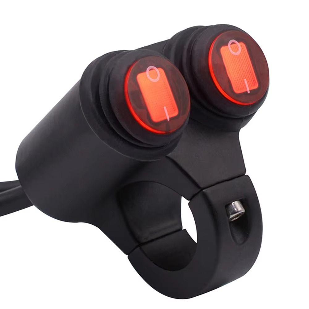 DC12V Handlebar Mount Switch Button Waterproof Headlight On/Off Switch  Fog Light