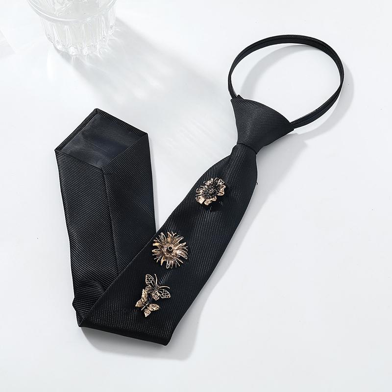 Versatile Flowers Butterfly Tie Luxury Design Shirt Tie Autumn Creativity Multi Element Splicing Accessories