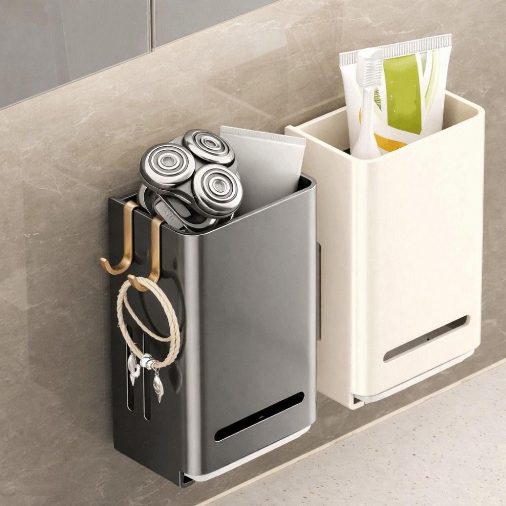 Wall Mounted Chopstick Storage Box Large Capacity Cutlery Holder Cutlery Draining Basket  Bathroom