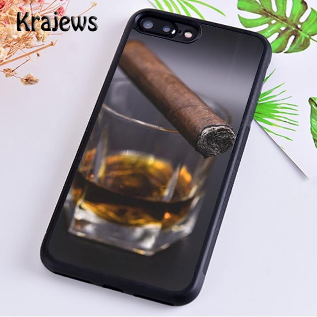 

Krajews Cigar Whiskey Ice Drink Phone Case Cover For iPhone 17 Air 16 15 14 plus 11 12 13 pro max Plus coque Fundas iPhone 13