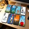Cartoon Z-S-noopy-PC Phone Case For Samsung S25,S24,S21,S22,S23,S30,Ultra,S20,Plus,Fe,Lite,Note,10,Black Cover