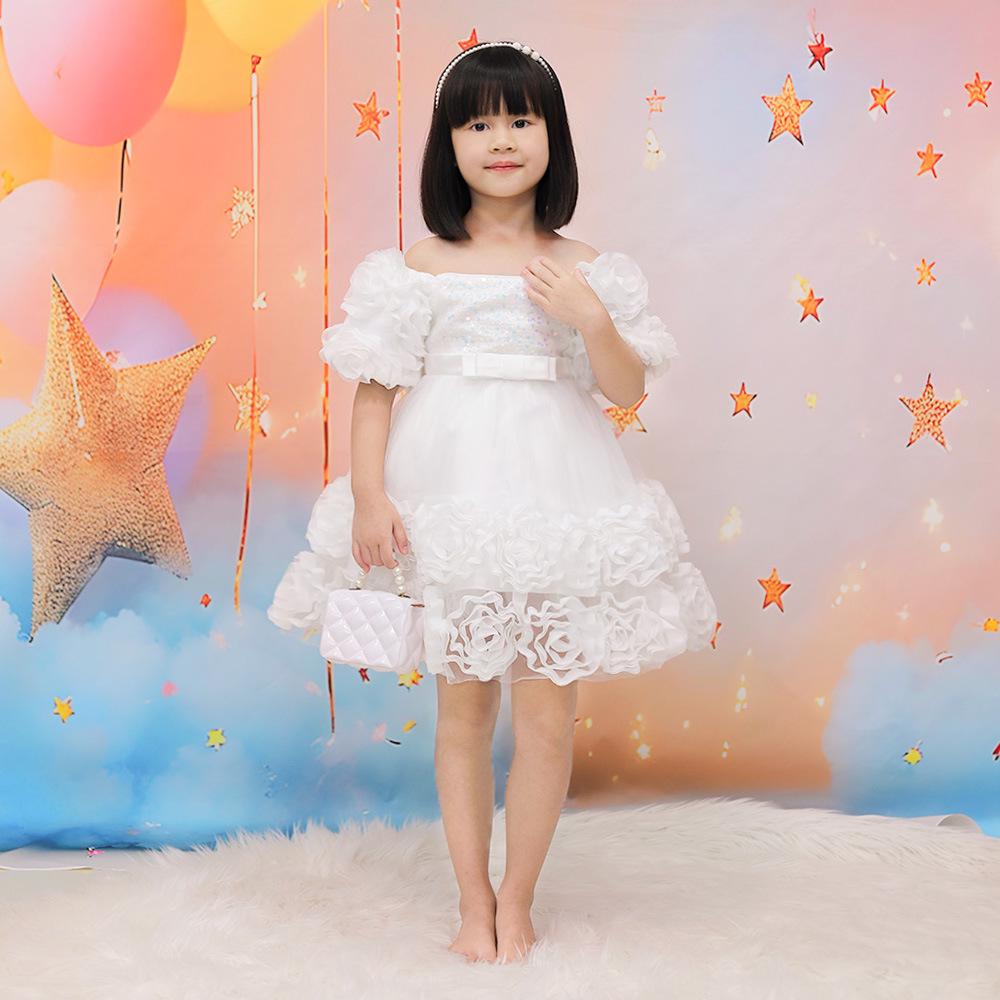 Rochie de fete prințesă cu paiete pentru spectacole