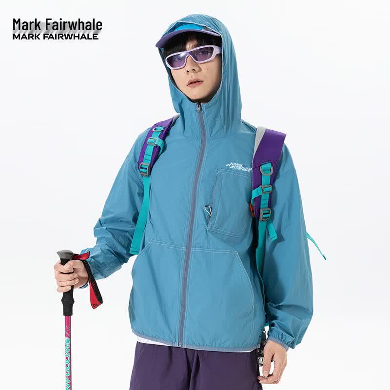 MARK FAIRWHALE Ice Silk UPF50+ Sun Protection Hooded Jacket M озеро синий