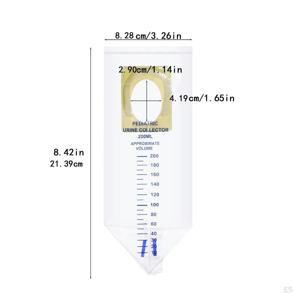 30 Pieces Pediatric Urine Bags Child Clear Catchers for Camping Travel