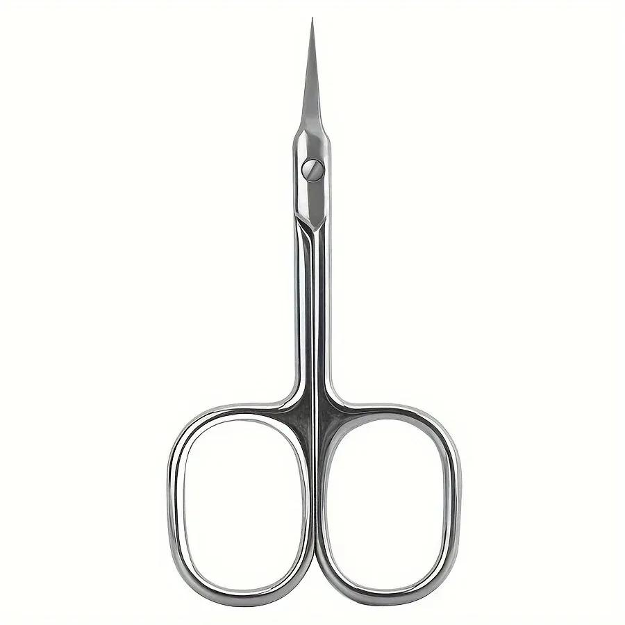 

Инструмент для удаления омертвевшей кожи Изогнутый кончик из нержавеющей стали Тонкие лезвия Ножницы для кутикул Кусачки для ногтей Триммер Маникюрные инструменты Инструменты для бровей