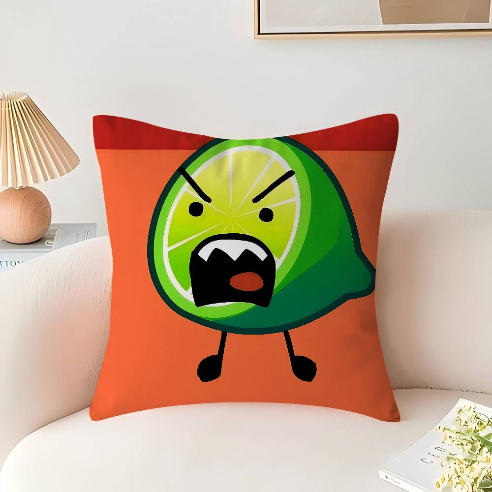 Cartoon B-BFDI Kissen Anime Kissen Sofa Bett Kopfkissenbezug Kissenbezug 45x45 cm Mode