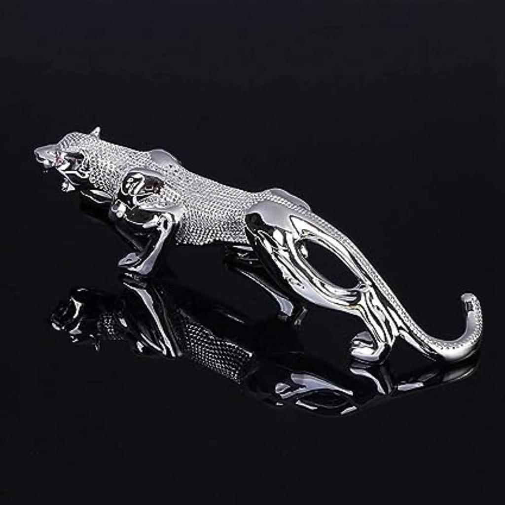 Luxury Golden Leopard Showpiece – Realistic Jaguar Design | Premium Car & Home Decor Piece for Good Luck, Classy Dashboard Figurine |
