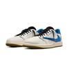 Travis Scott x Jordan Air Jordan 1 Spolupráce Tlumení, Odolné proti opotřebení Nízké Vintage Basketbalové boty Unisex DZ4137-700(Tým723-)