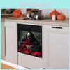 Smile Skeleton Halloween And Mouse Glass Cabinet Kitchen Decor Wall Stickers