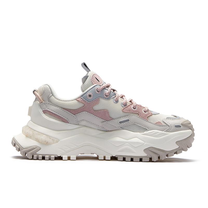 Fila Fusion Bianco Stoff Synthetikleder Hartbonbon Schuhe Mode Vielseitig Höhensteigernd Niedrig geschnitten Väter Schuhe Damen Sneaker T12W521006FGC
