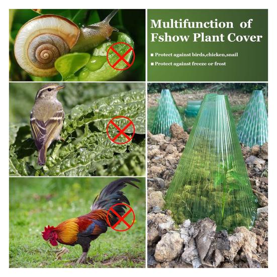 Garden Cloches Reusable Plant Cloches Transparent Bell Jar Covers for Protecting Plants Seedlings from Sun Frost Snails Birds