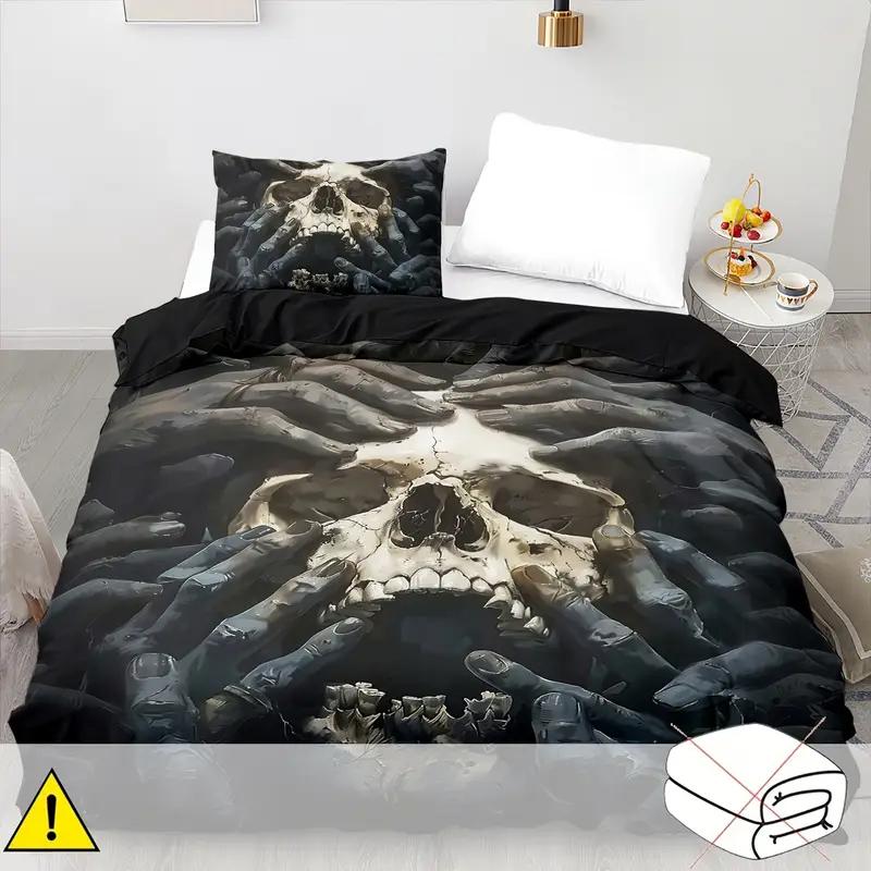 Halowen Comfortable Quilt Cover Set Halowen Theme Comfortable Beding Set Digital Print Plaid Patern Lovely Ghost Pumpkin One Comfortable Quilt Cover