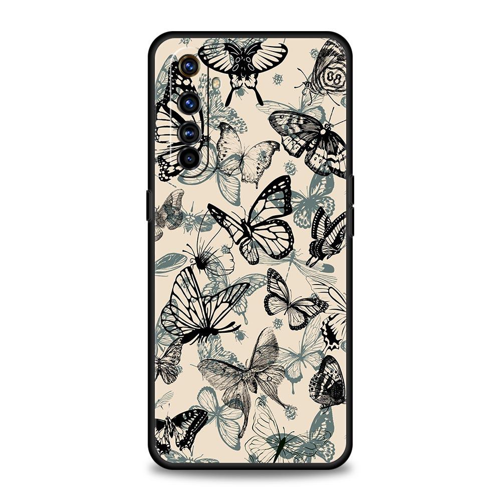 Fashionable Butterfly Flower Pattern Soft TPU For Realme 13 12 11 10 9 Pro Plus GT3 GT2 C21 C25 C35 C53 C55 C67 Pro Phone Case
