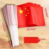 Banderas Nacionales Rojas de Cinco Estrellas Chinas Pequeñas de Mano con Palo para Decoración del Día Nacional