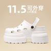 Hole Shoes, the Ultrathickness Increases by , Solid Color Women's Summer Wear Thicksoled Muffin Bag Head Cool Slippers