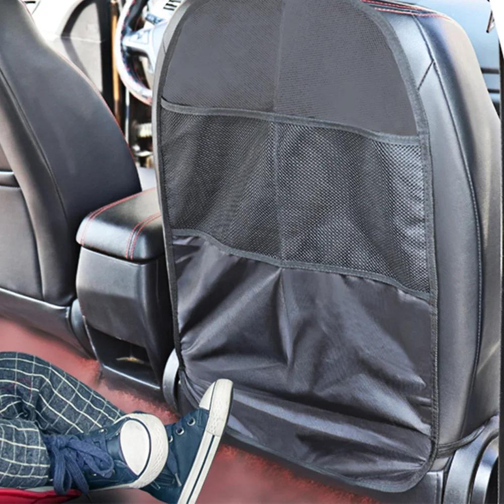 Car Seat Back Cover Protector Waterproof Anti Kicking Pad Organizer for Kids Pet Multifunctional Car Seat Storage Bag