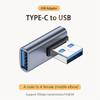 90/180 Degree Elbow C Adapter Type C OTG To USB Converter U Shape USB-C 3.0 Connector for Android Computer Phone Tablet Adapter