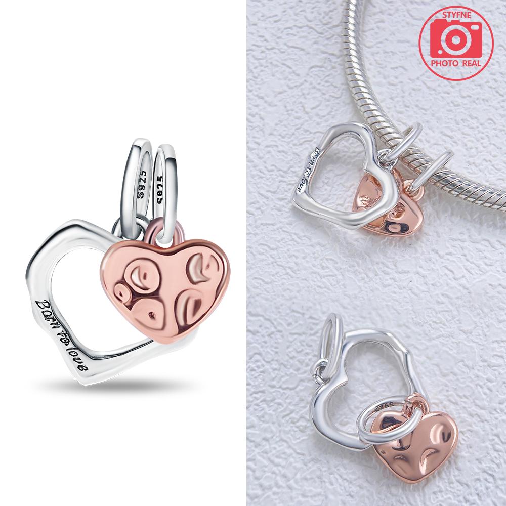 Charms Plata Rose Gold Love Lock Pendant Copper Colors For Charms Copper Colors Original Bracelet For Jewelry Making