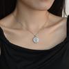 High-End Moissanite D Color Sterling Silver Pendant Necklace for Women - One Carat Round Gem