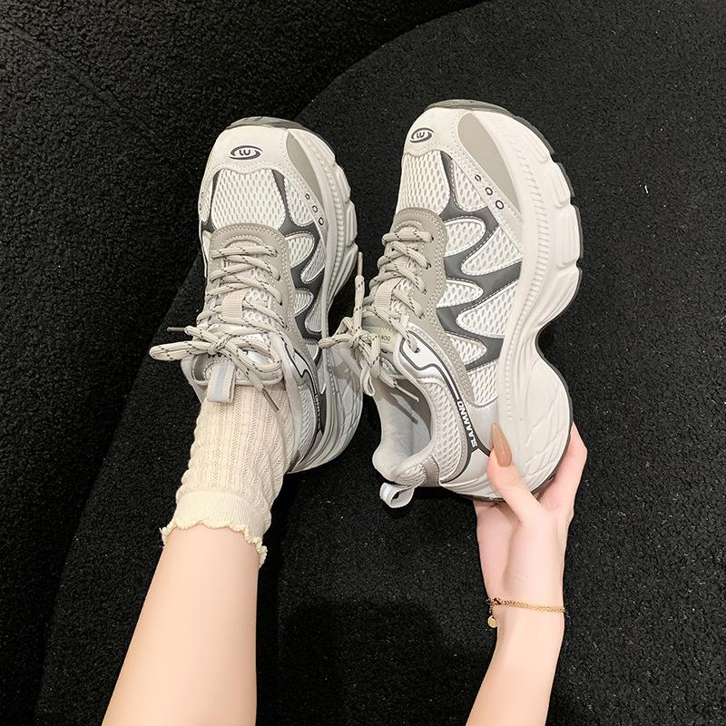 Popular Increase In Dad Shoes Women's Summer Thin Forrest Gump Shoes 2025 Super Fire New Mesh Breathable Sports and Leisure Shoes