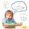 300pcs Engineering Educational Puzzle Colorful Straw Toy  House Space Construction