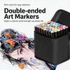 48/120pcs Professional Alcohol Based Double Ended Art Markers Set with Base, Perfect for Drawing Design Sketching Art Creation