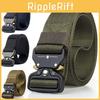 Men Tactical Belt With Automatic Buckle For Outdoor Military Training And Casual Wear