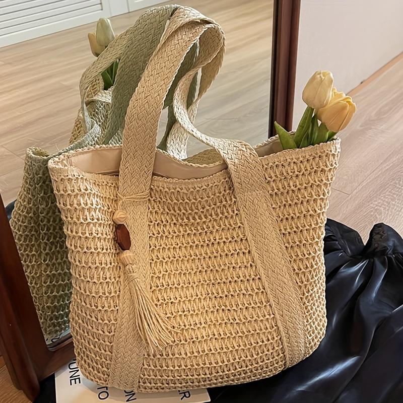 New women's straw shoulder bag tote bag