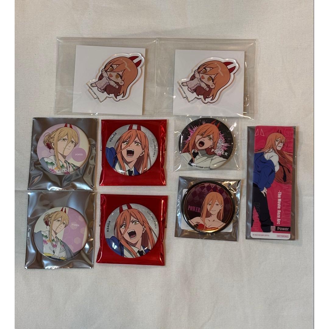 Used Chainsaw Man Power Acrylic Stand Can Badge Hotel Japanese Style Base Yard