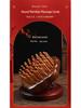 Sandalwood Massage Comb: Round Disc Finger Ring Shampoo Brush for Body and Scalp.