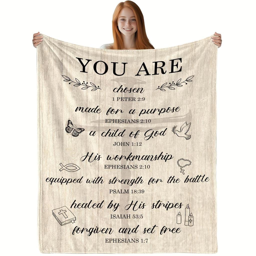 1pc Christian Gifts for Men Women Baptism Gifts for Boys Inspirational Religious Gift for Men Catholic Gift Christian Blanket