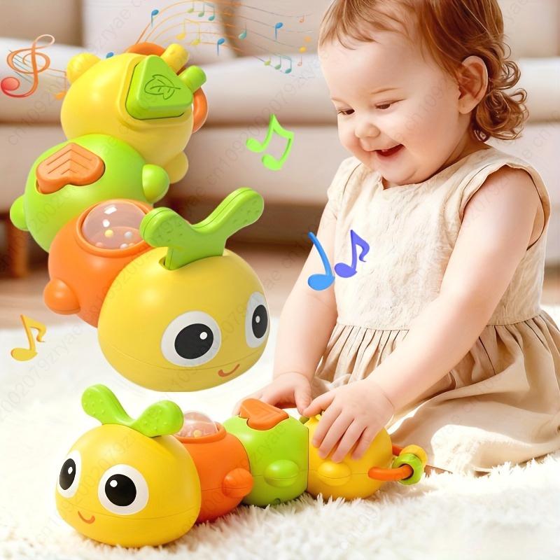 Caterpillar Twist Toy Vibrations & Ringing Sound Baby Hand Fine Motor Training -  for Clapping Toys, Ideal Halloween, Christmas