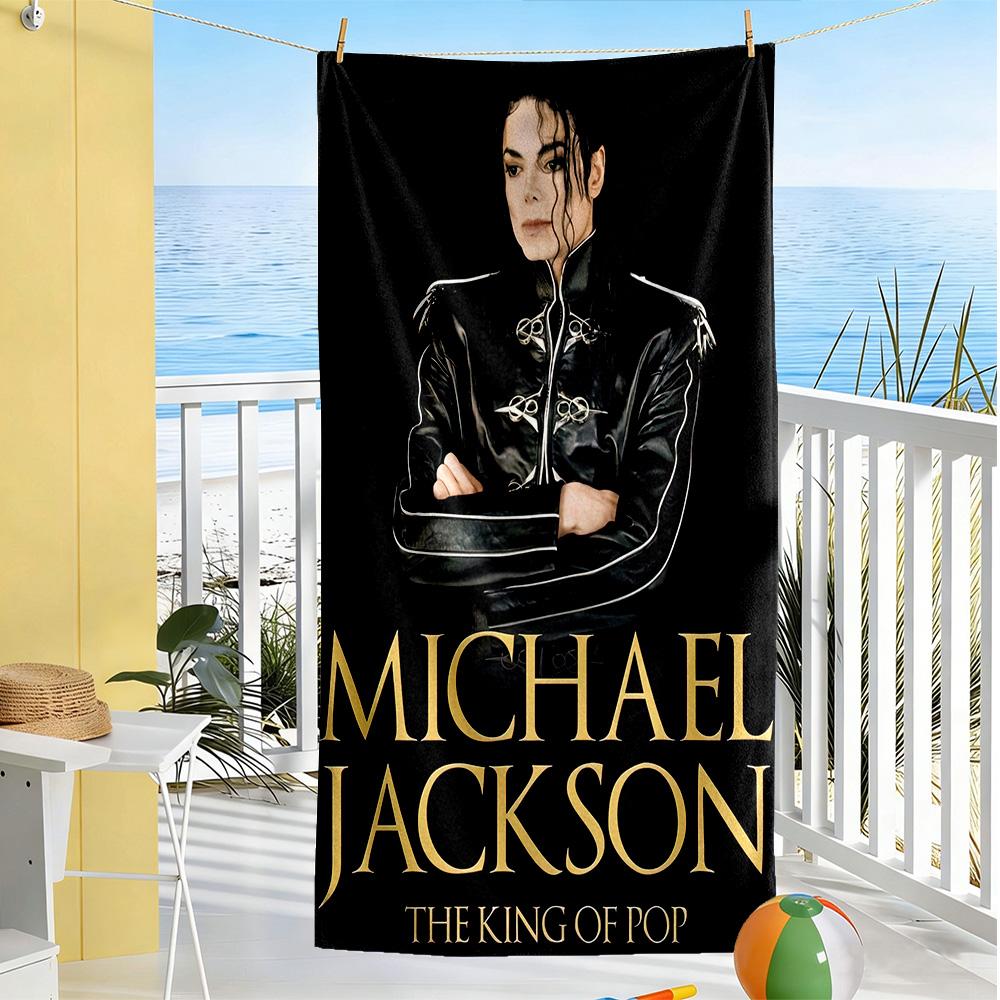 Michael Jackson Strandtuch Superweiche Mikrofaser Schnelltrocknendes Gewebe Bequem Leicht Geeignet für Schwimmen, Fitnessstudio, Camping, Yoga Urlaub