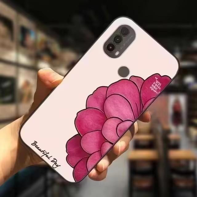 For Nokia G20 / G21 / G22 Case 3D Flower Relief Silicone Emboss Back Covers for Nokia G22 Cases Lovely Soft Protective Cartoon