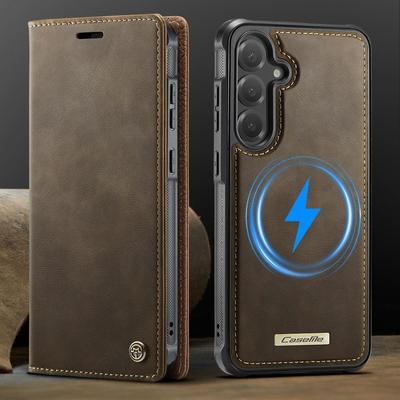 Anwendbar auf Samsung S25 Handyhülle S24Fe Geteilte Klapp-Lederhülle S23Plus Halterung S22 Einsteckkarte S20 Magnetische Anziehung