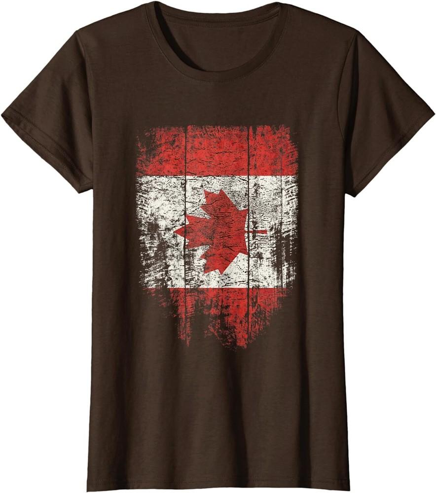 Maple Leaf Canadian Flag Canada Day Patriotic Gift Ladies  Crewneck T-Shirt Unisex T-Shirt L