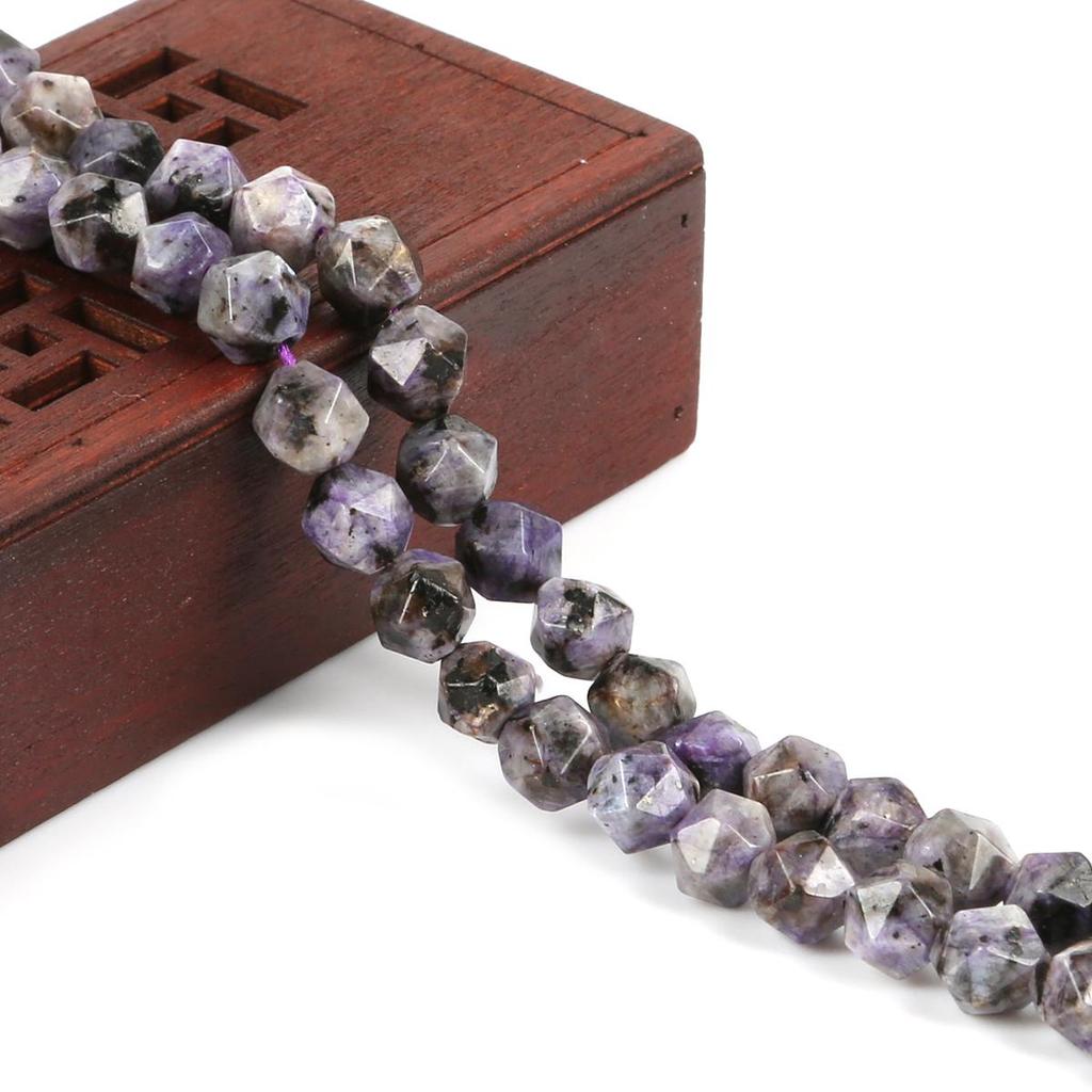 8mm facettierte Naturstein spitze Perlen, Abschnitt lose Perlen für Halskette Armband DIY