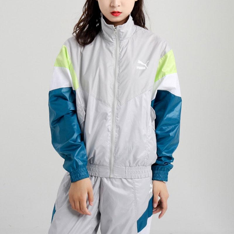 PUMA Jackets Women's Gray Stand Collar Thin Other 599154-09