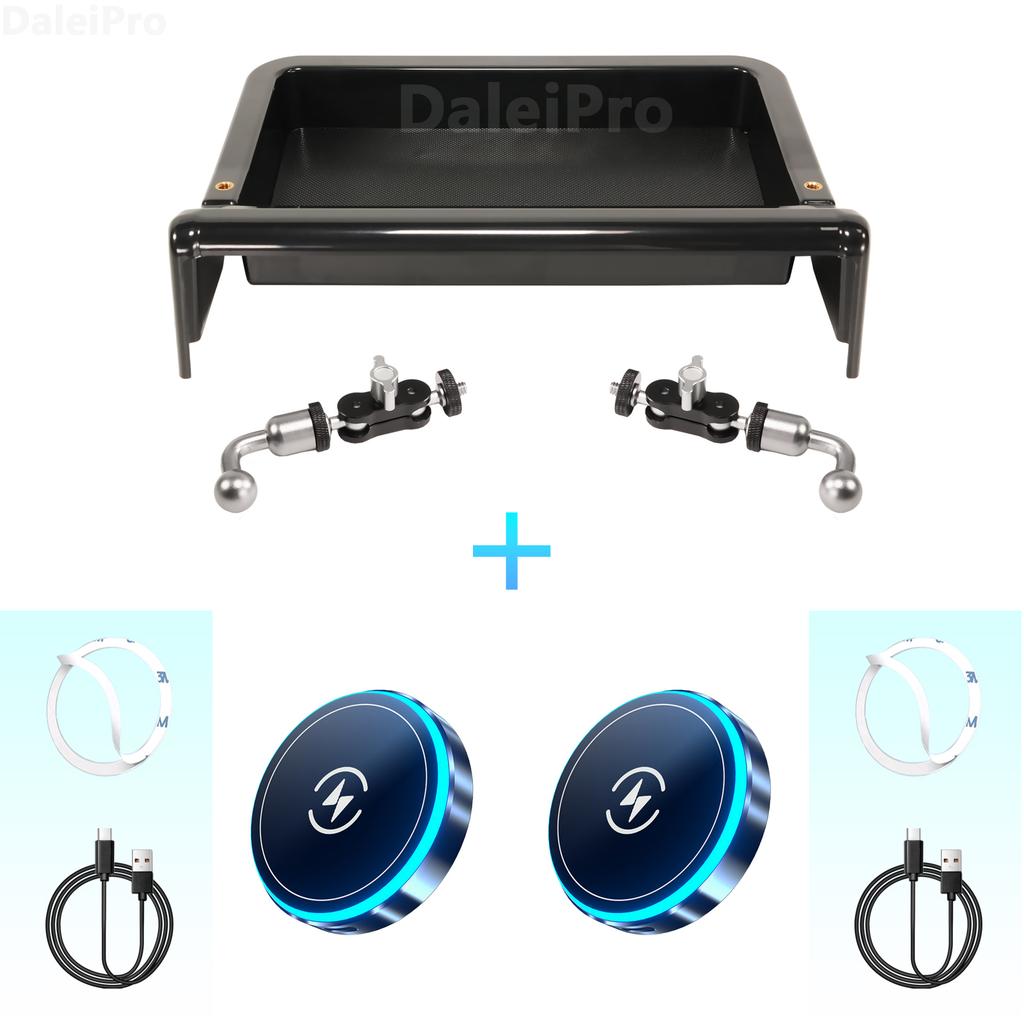 Voor Toyota RAV4 XA50 2020-2024 2025 Auto Multifunctionele Opbergbox Dubbele Telefoonhouders Magnetische Magsafe Draadloze Oplader Stand