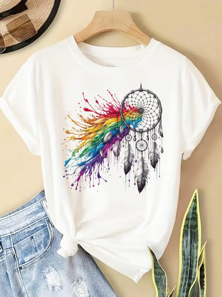 (Asian Size) Lovely Leopard Trend  Printed Clothing Casual T Shirt  Lady Female Top Fashion Graphic Short Sleeve T-shirts Women Tee