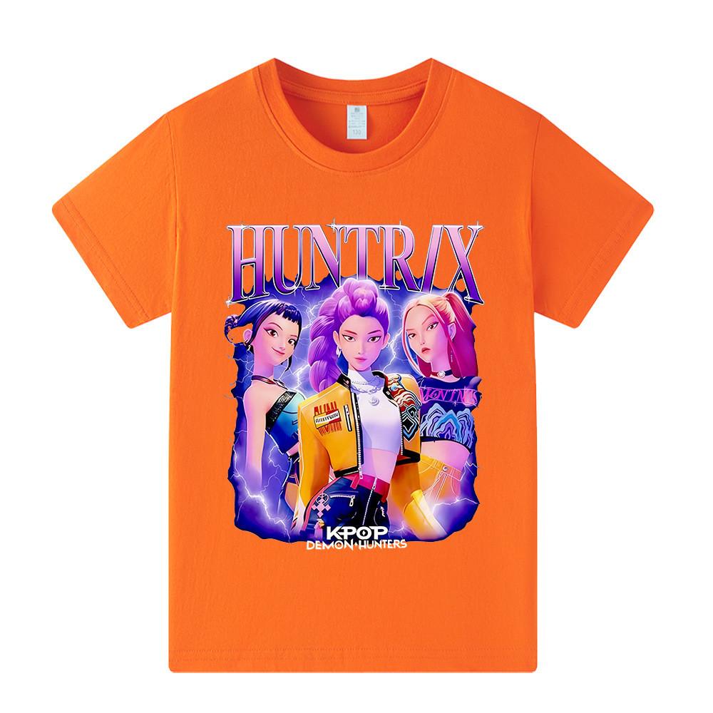 A1228 Kids Boys Girls Kpop Rumi Zoey Mira Print Short Sleeves T-shirt